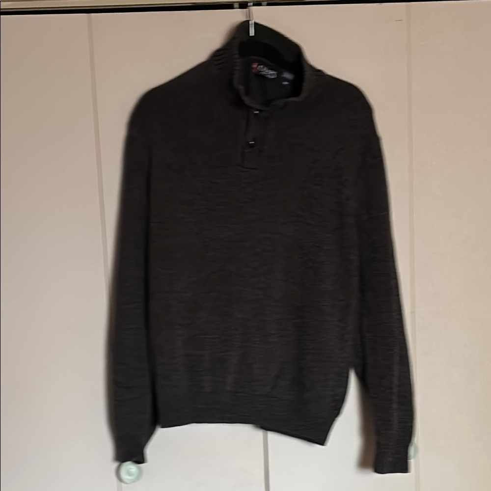 Chaps Black Turtleneck Sweater with Classic Knit